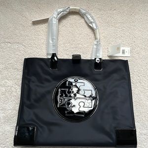 Brand New Black Tory Burch Ella Patent Tote